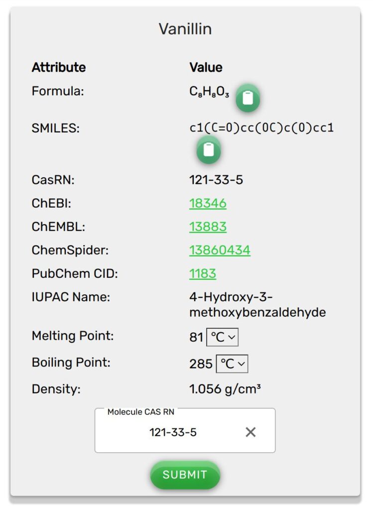 Chemistry Data App